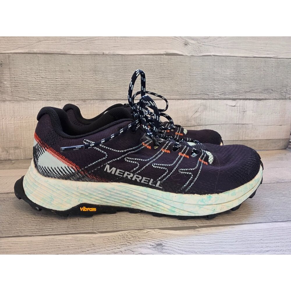 Merrell Floatpro Trail Running Shoes Black/Red Size 8.5 Vibram Sole Lightweight